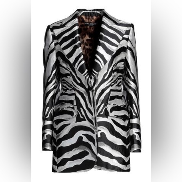 Dolce & Gabbana Jackets & Blazers - DOLCE & GABBANA
zebra-print lamé jacquard blazer